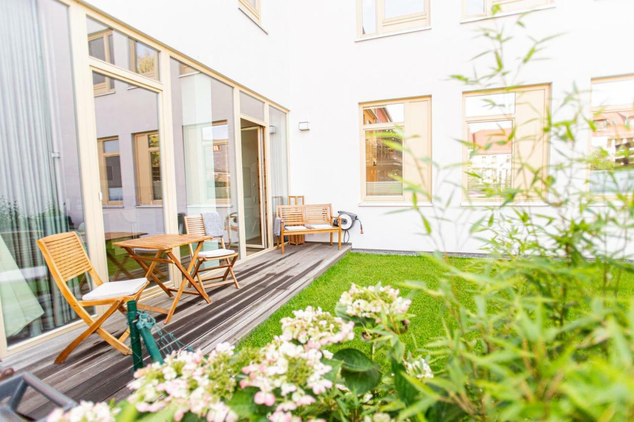 Eckhof Domizil - Grosszuegige Ferienwohnung Mit Kleinem Garten In Der Altstadt Von 哥达 外观 照片